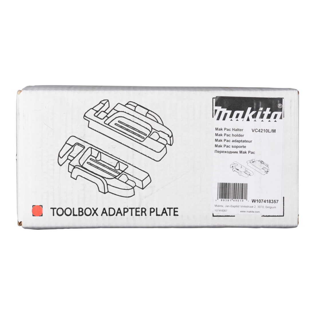 Makita Draagplaat voor MAKPAC W107418357