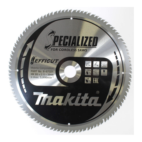 Makita Lama per sega circolare EFFICUT 305x30x100Z