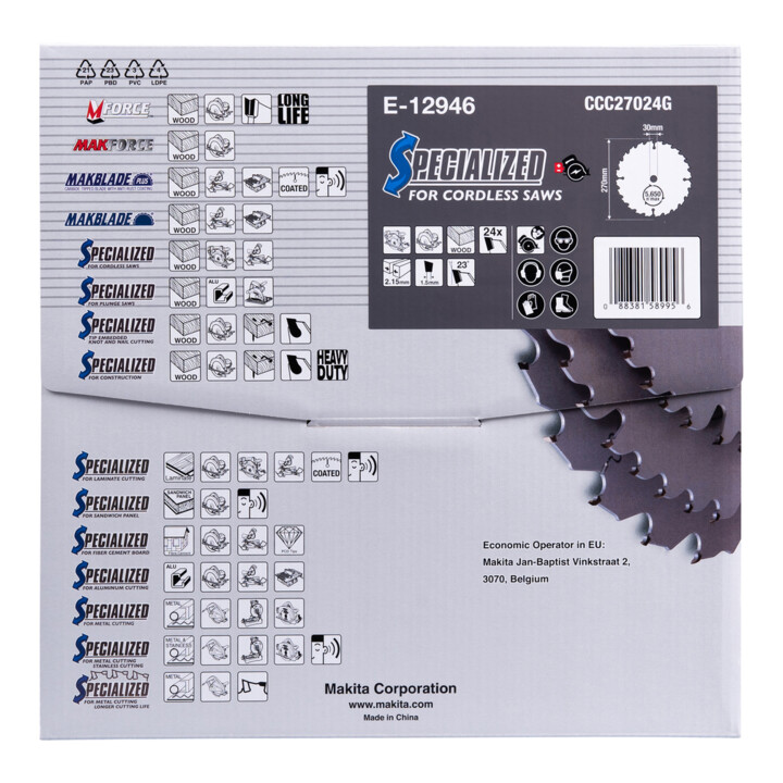 Makita Efficut Sägeblatt 270x30x24Z