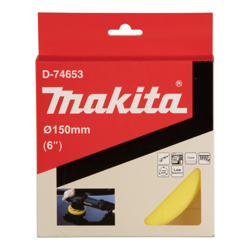 Makita Éponge velcro jaune 150 mm