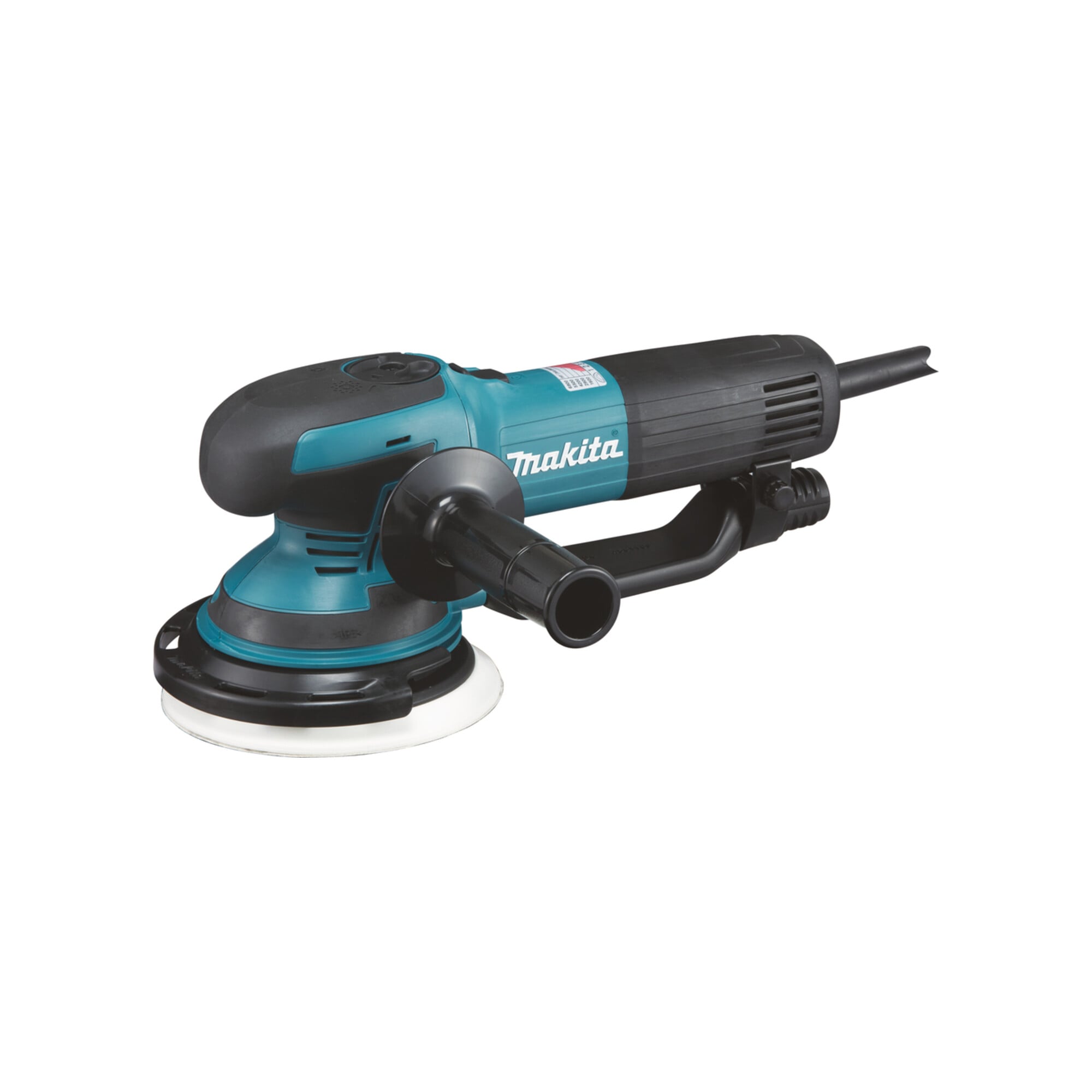 Makita BO6050J Exzenter-/Rotationsschleifer 150 mm | für Holz, Metall und Kunststoffe | mit Drehzahlregelung und Staubbeutel | mit Koffer |