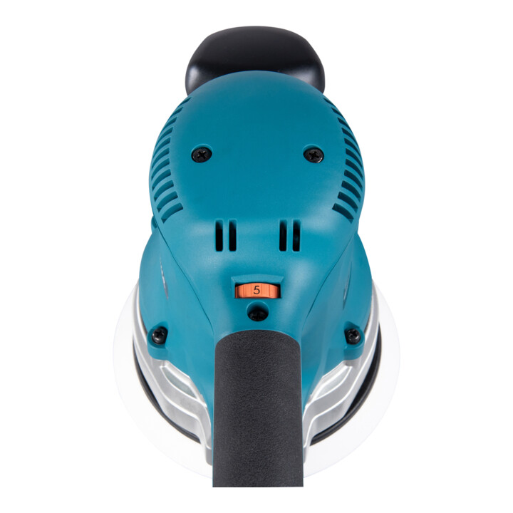 Makita Exzenterschleifer 150 mm in Klett Schleifpapier-Set BO6030JX