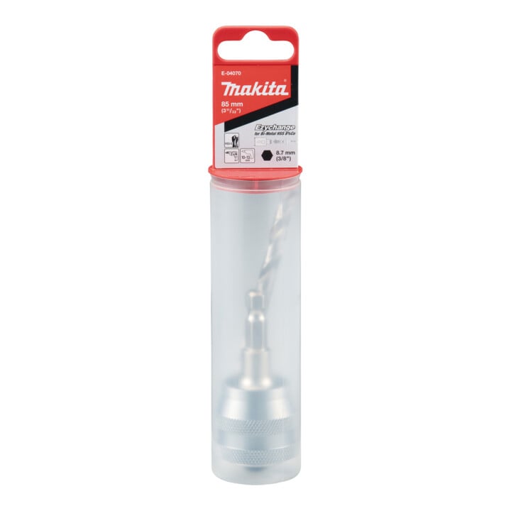 Makita EZYCHANGE Adapter + HSS Bohrer 6-kant Länge 85mm