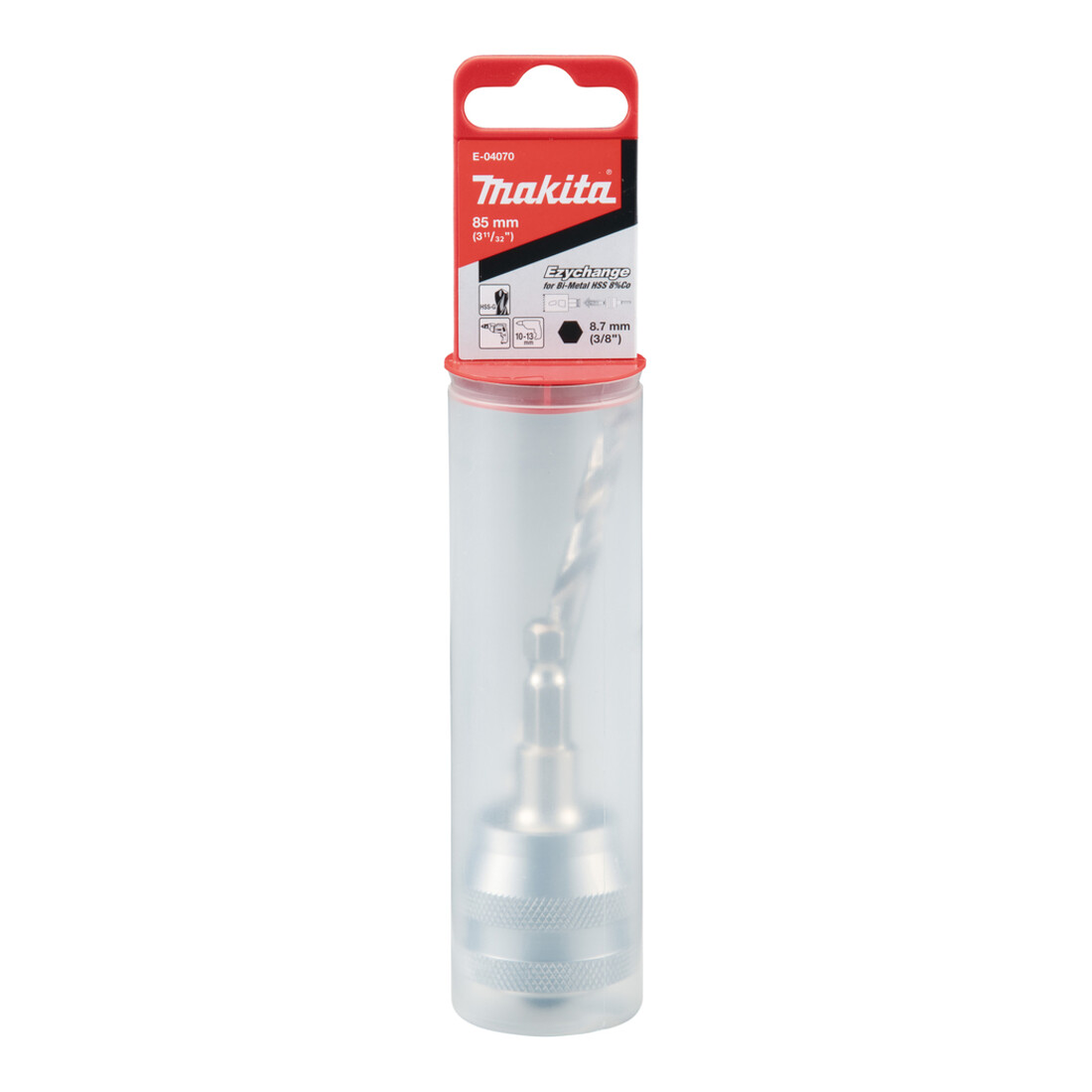 Makita EZYCHANGE Adapter + HSS Bohrer 6-kant Länge 85mm