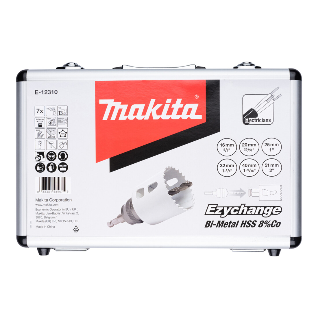 Makita EZYCHANGE BiM Lochsägen-Set Elektriker I 7-teilig Ø 16-51 mm • Schnitttiefe 44 mm