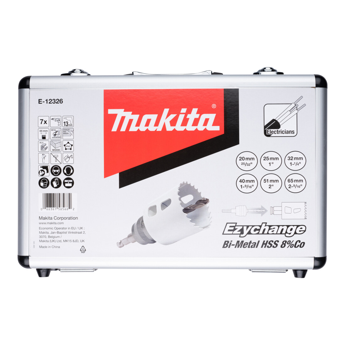 Makita EZYCHANGE BiM Lochsägen-Set Elektriker II 7-teilig Ø 20-65 mm • Schnitttiefe 44 mm