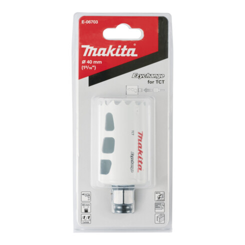 Makita EZYCHANGE TCT-Lochsäge Ø 40 mm, Schnitttiefe 60 mm