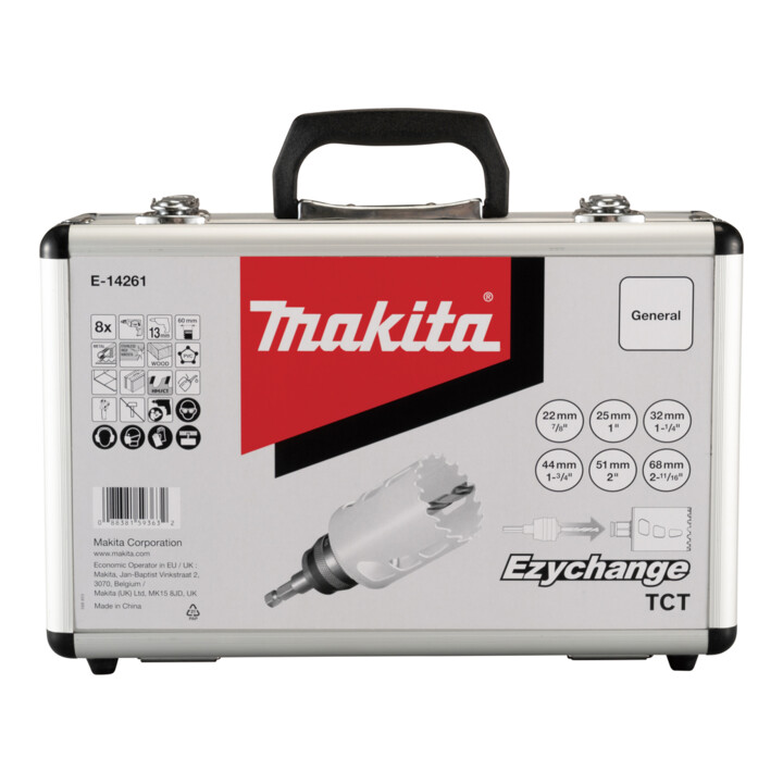 Makita EZYCHANGE TCT Lochsägen-Set 8-teilig Ø 22-68 mm • Schnitttiefe 44 mm
