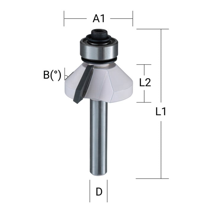Makita Fasefräser 25,4 mm mit Kugellager
