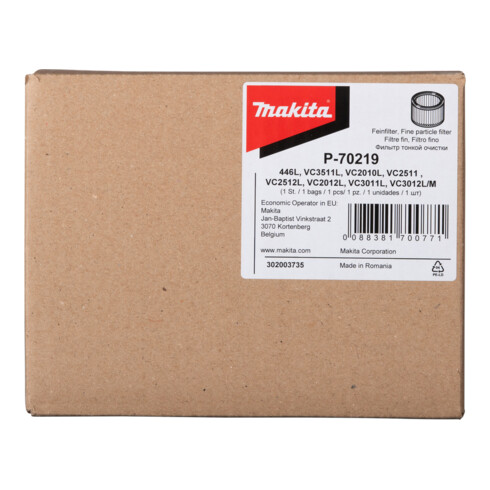 Makita FILTER ELEMENT 446L (P-70219)