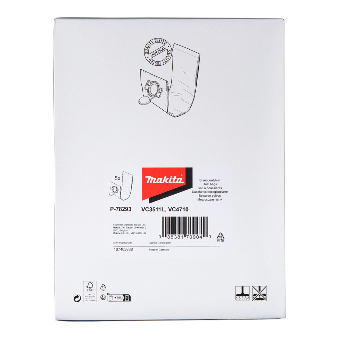 Makita filterzak P-78293