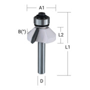 Makita Fraise à chanfreiner 25,4 mm avec roulement à billes-2