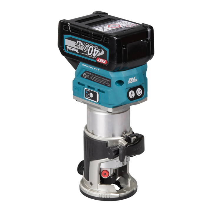 Makita Fraiseuse multifonction sans fil 40V max. / 4,0 Ah, 2 batteries + chargeur dans MAKPAC