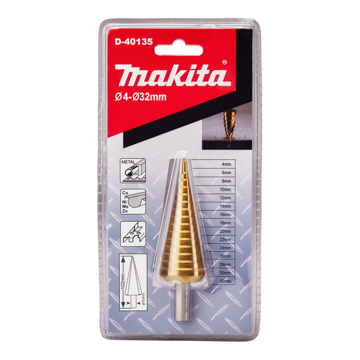 Makita getrapte boor 4-32mm 9-staps (D-40135)