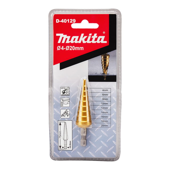 Makita getrapte boormachine 4-20mm 9-staps (D-40129)