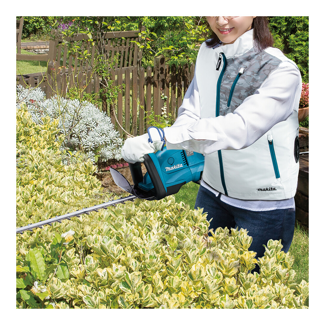 Makita Gilet di raffreddamento a batteria, bianco