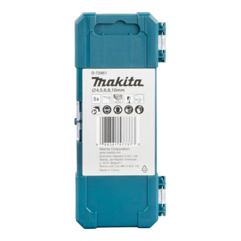 Makita Holzbohrer-Set 4-10mm 5-tlg. SW6/8/10/12/13 1/4" 50 mm