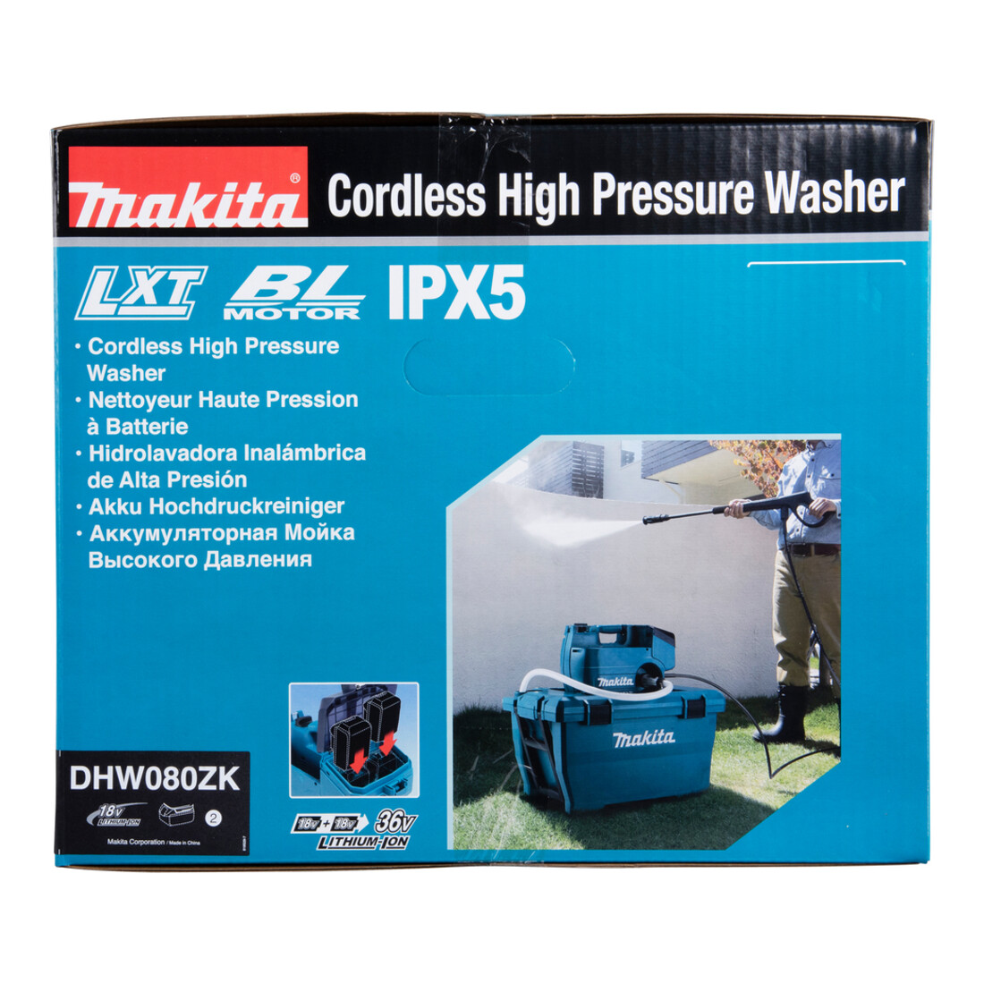Makita Idropulitrice a batteria 2x18 V DHW080ZK
