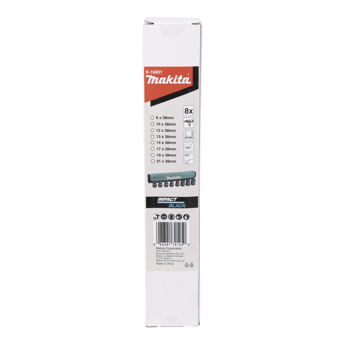 Makita IMPACT BLACK Schlagnuss-Set 8-tlg. 1/2"