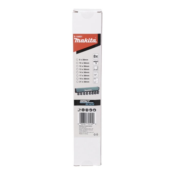 Makita IMPACT BLACK Schlagnuss-Set 8-tlg. 1/2"