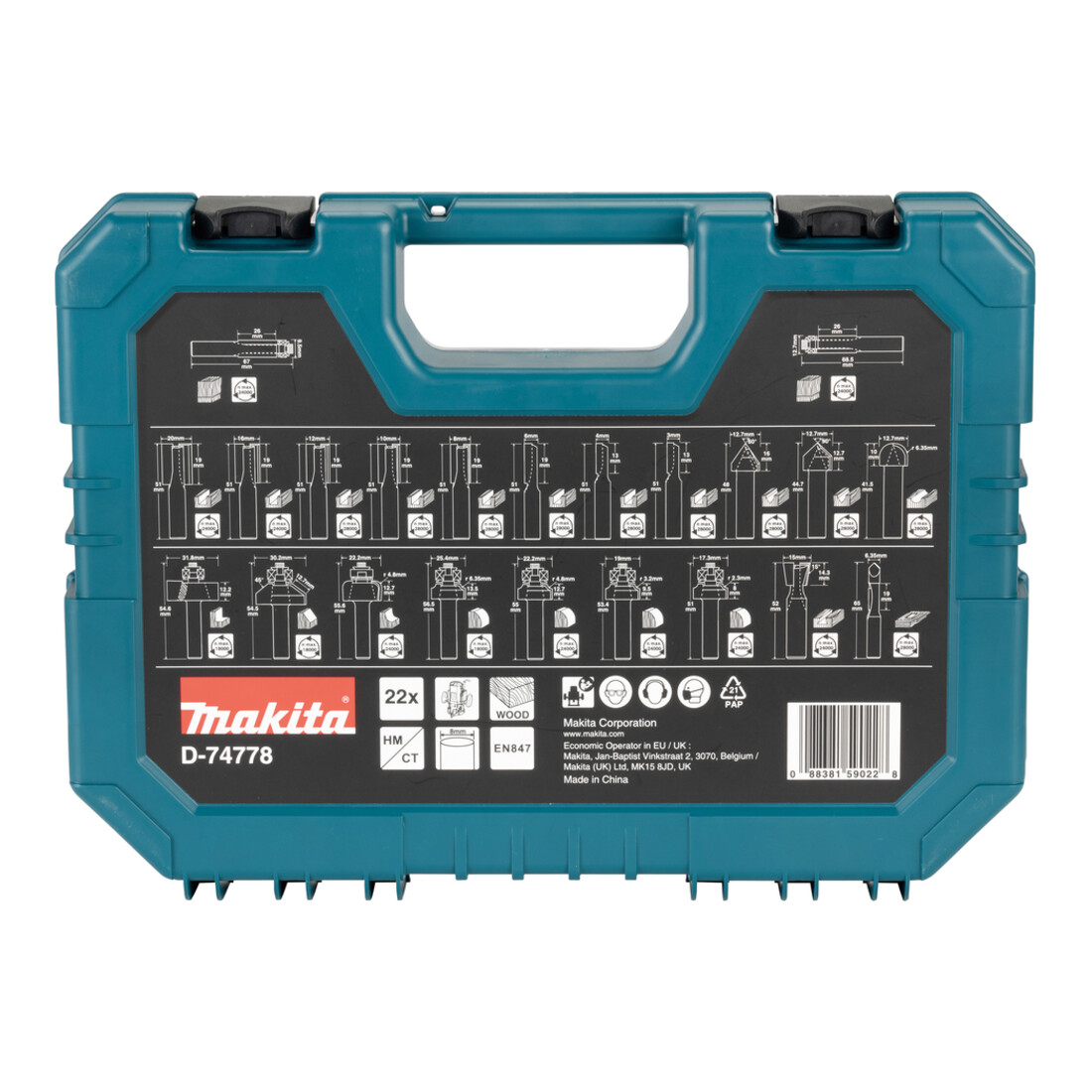 Makita Jeu de fraises 22 pièces