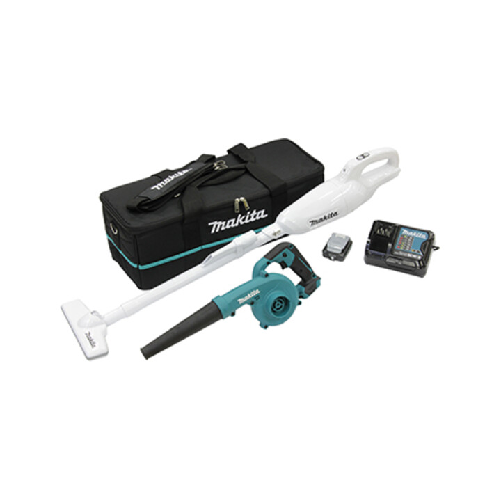 Makita Kit combiné sans fil 12V max. (UB100DZ + CL108FDZW) 12V max. / 2,0 Ah, 1 batterie + chargeur dans sac de transport