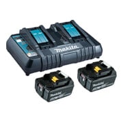 Makita Kit di alimentazione Li 18,0V 5Ah con caricabatterie doppio