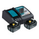 Makita power source kit Li 18V 2x 5Ah accu + snellader-1