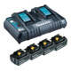 Makita krachtbronkit Li 18V 4x 6Ah accu's + dubbele lader-1