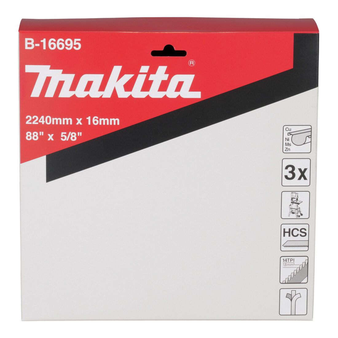 Makita Lama per sega a nastro 14Z, 14 pollici metallo non ferroso (B-16695)