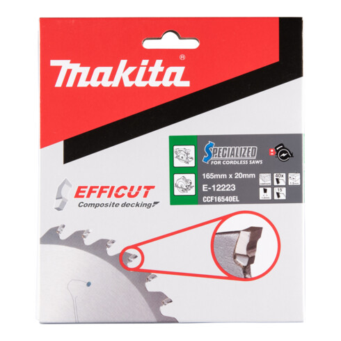 Makita Lama per sega, EFFICUT WPC/legno