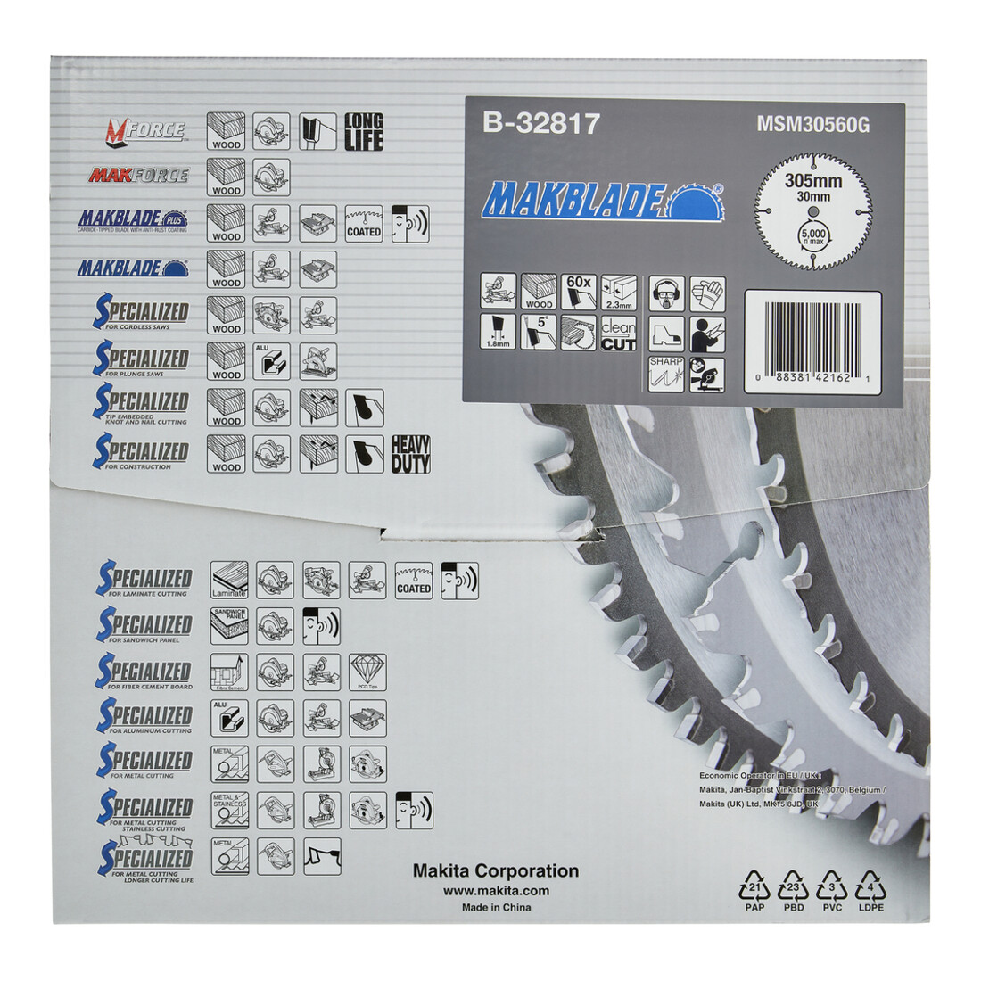 Makita Lama per sega circolare MAKBLADE 305x30x60Z (B-32817)