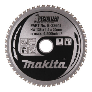Makita Lama per sega circolare SPECIALIZED 136x20x50Z (B-33641)