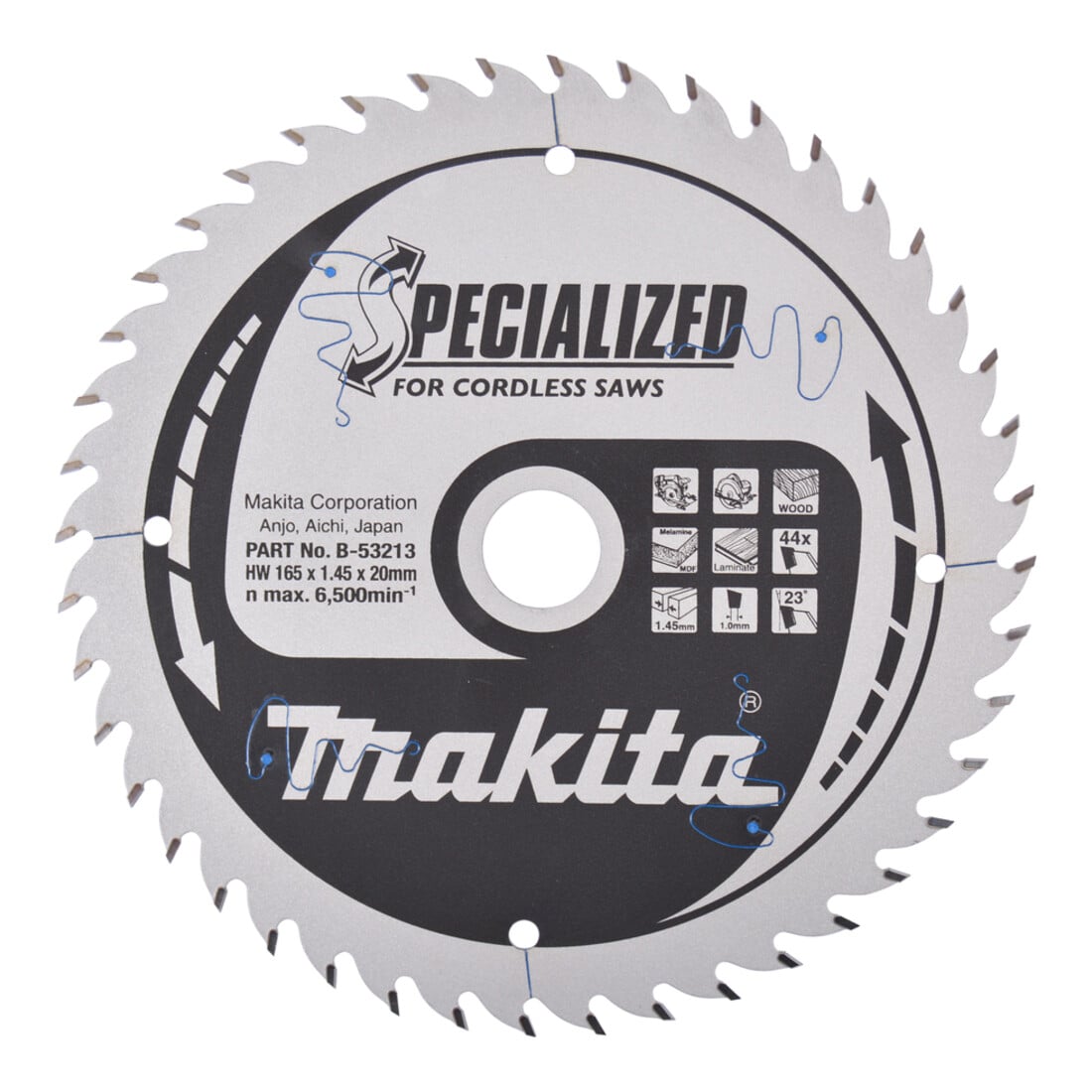 Makita Lama per sega circolare SPECIALIZED 165x20x44Z