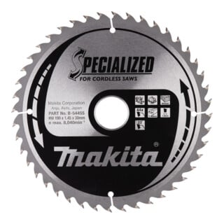 Makita Lama per sega circolare SPECIALIZED 190 x 30 x 44 Z