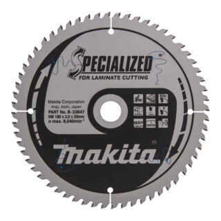 Makita Lama per sega circolare SPECIALIZED 190X20X60Z (B-33847)