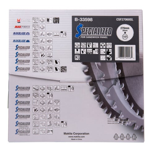 Makita Lama per sega circolare SPECIALIZED 270x30x60Z (B-33598)