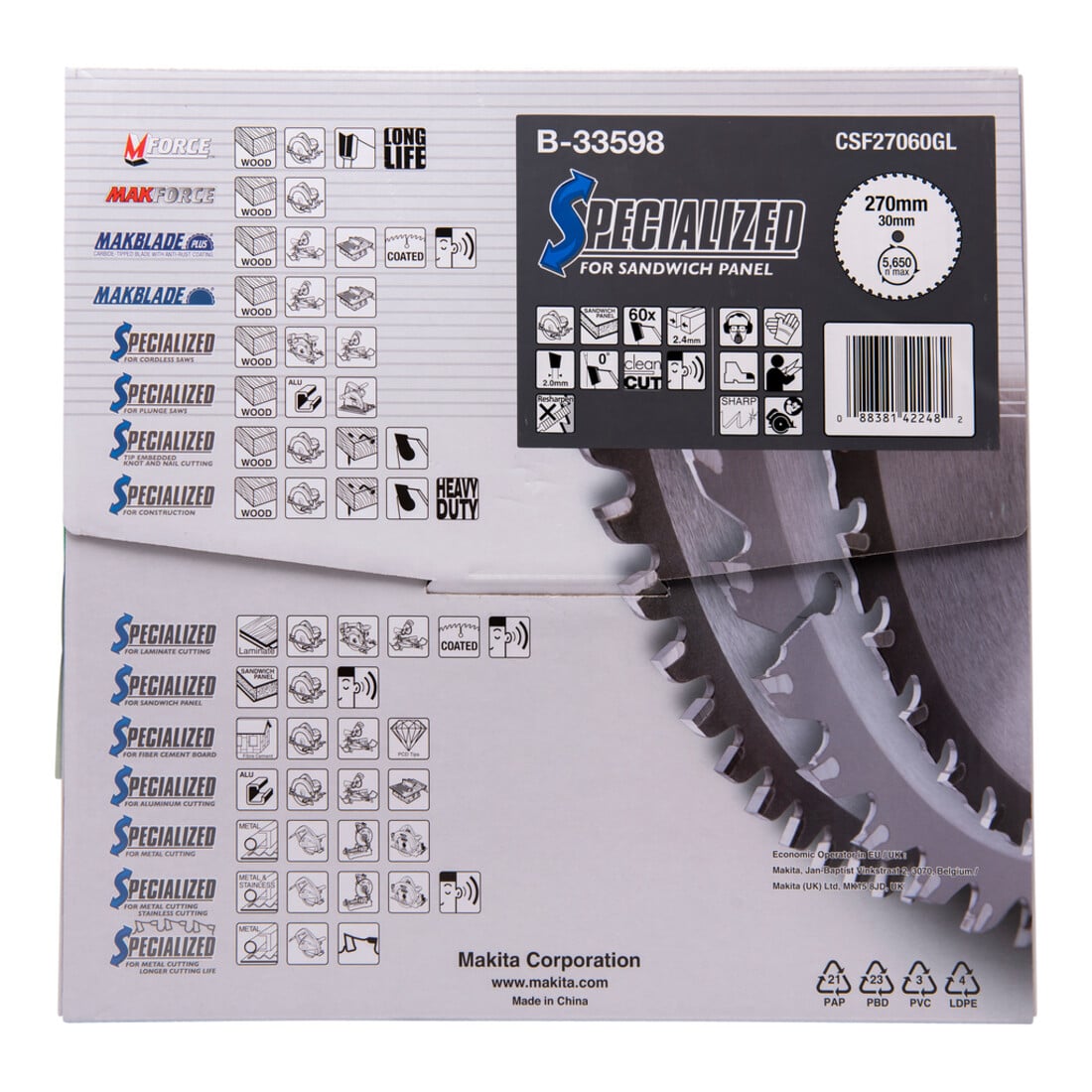 Makita Lama per sega circolare SPECIALIZED 270x30x60Z (B-33598)