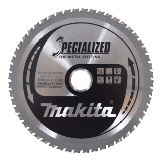 Makita Lama per sega per lamiere 150x20x52Z B-47042