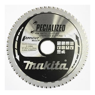 Makita Lame de scie 185×30×1,4 mm, 60 dents EFFICUT Métal