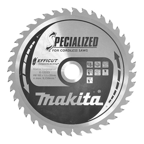 Makita lame de scie EFFICUT 165x20x40Z