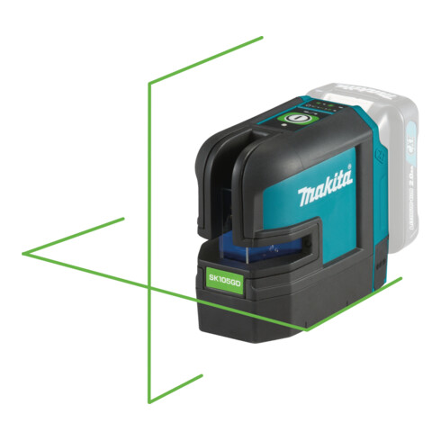 Makita Laser a linee incrociate a batteria SK105GDZ verde