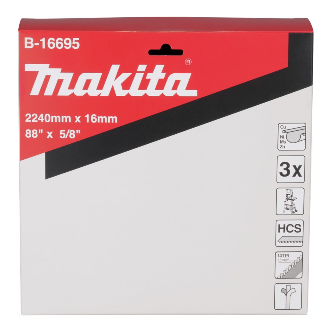 Makita lintzaagblad 14 tanden 14 Inch nonferrometaal (B-16695)
