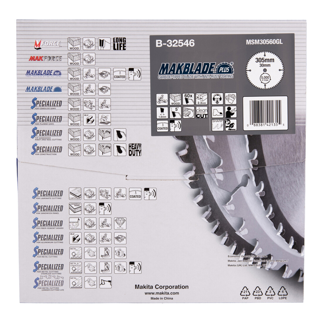 Makita Makblade+ Sägeb. 305x30x60Z (B-32546)