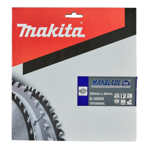 Makita Makblade+ scie 260x30x80Z (B-32655)