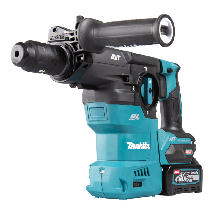 Makita Marteau combiné sans fil 40V max. avec mandrin rapide / 4,0 Ah, 2 batteries + chargeur dans mallette de transport