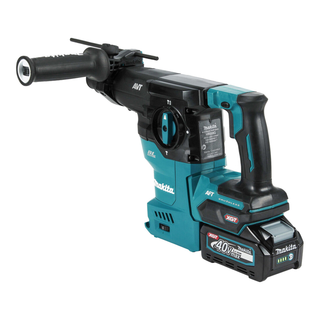 Makita Marteau combiné sans fil SDS-PLUS 40V max. / 4,0 Ah, 2 batteries + chargeur en coffret de transport
