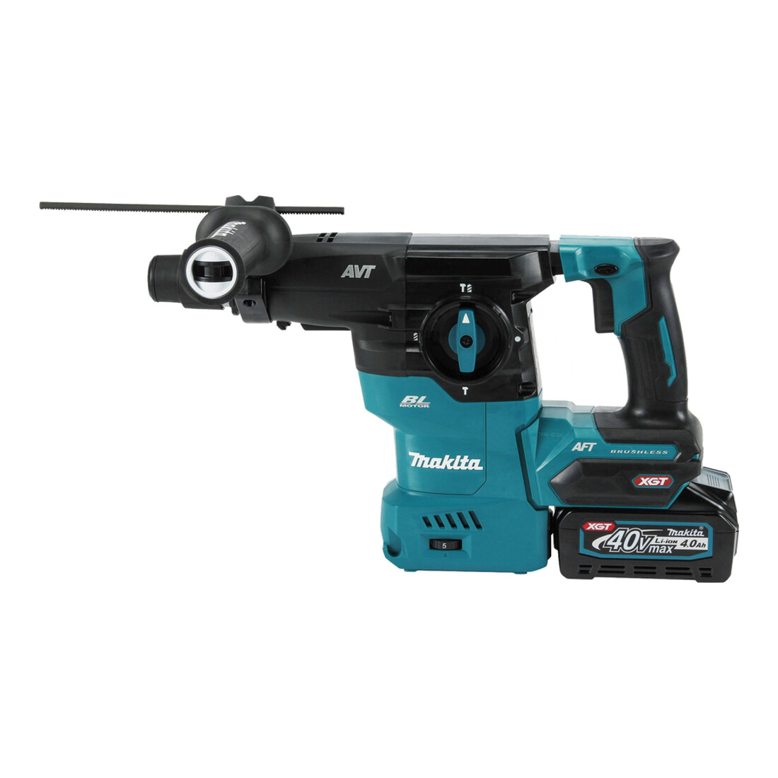 Makita Marteau combiné sans fil SDS-PLUS 40V max. / 4,0 Ah, 2 batteries + chargeur en coffret de transport