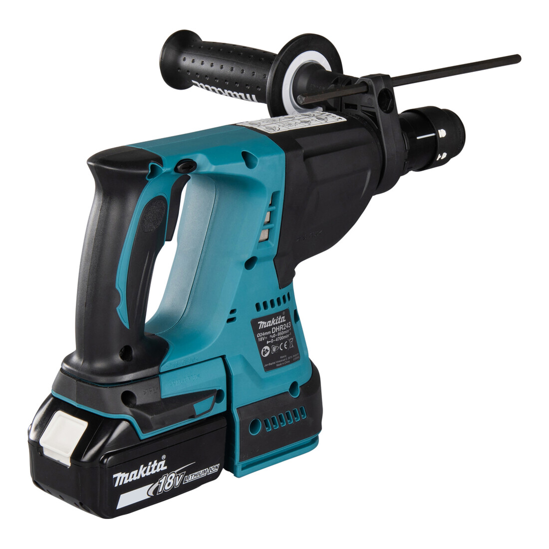Makita Martello combinato a batteria DHR243RTJ con SDS-PLUS, 18V/5,0Ah