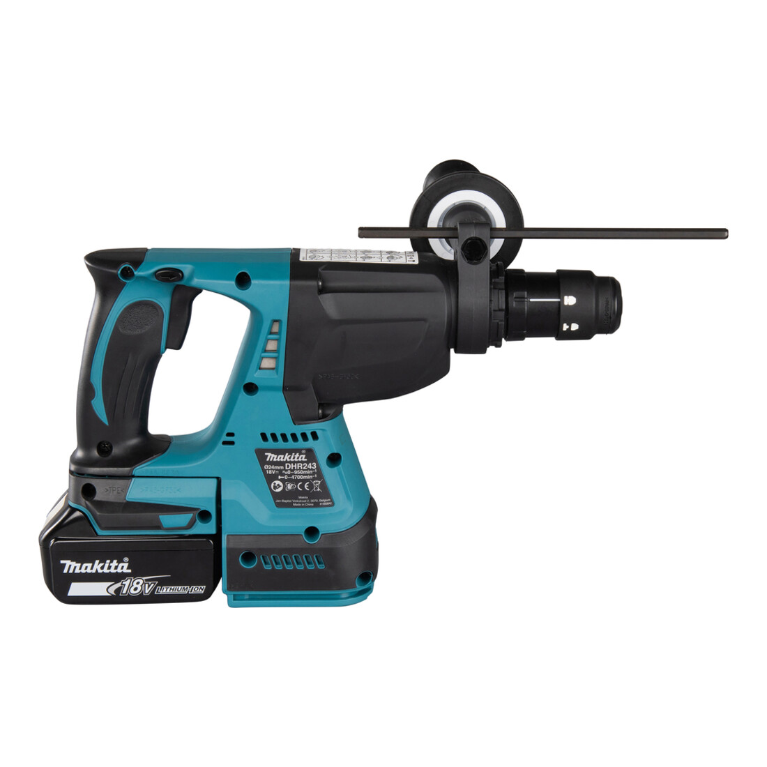 Makita Martello combinato a batteria DHR243RTJ con SDS-PLUS, 18V/5,0Ah